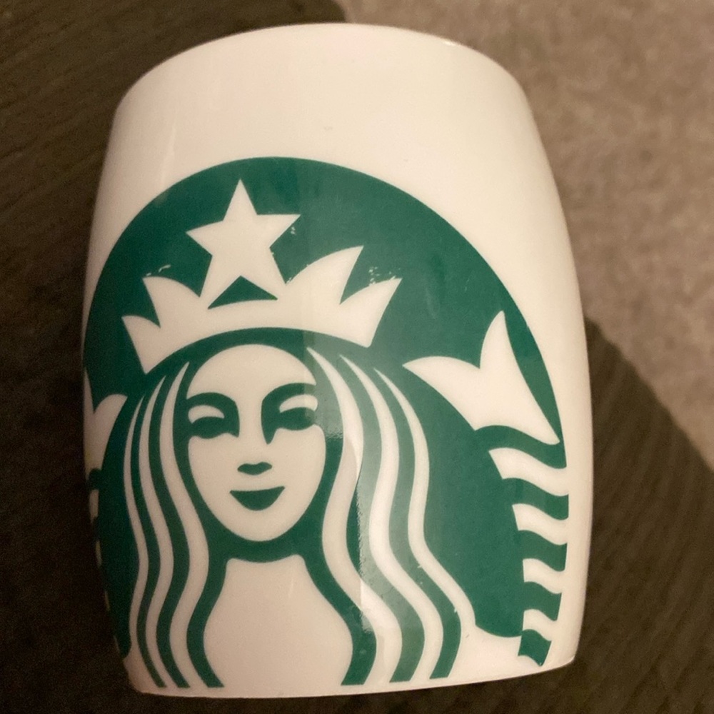 2010 Starbucks white and green mug